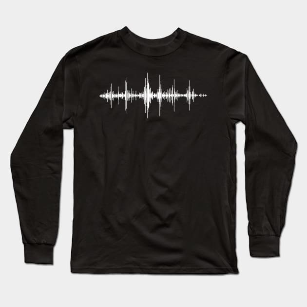 sound wave graphic audiology ear doctor Long Sleeve T-Shirt by Collagedream